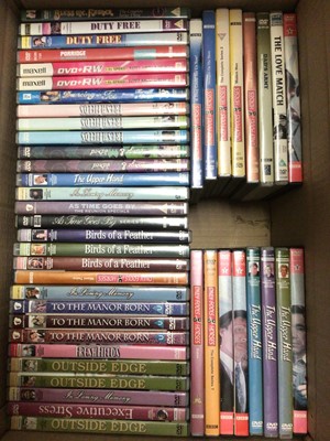 Lot 344 - Six boxes of DVDs including various British TV series