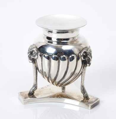 Lot 251 - Victorian silver inkwell