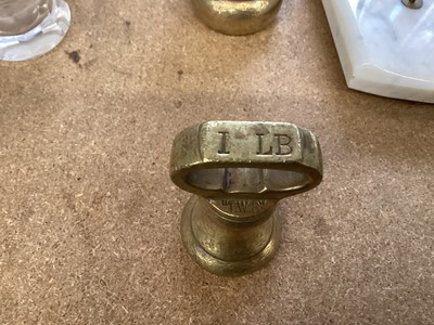 Lot 73 - Set of four brass butchers bell weights