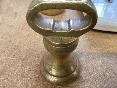 Lot 73 - Set of four brass butchers bell weights