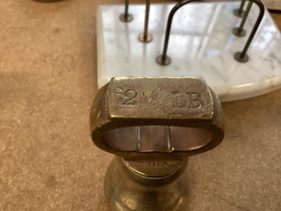 Lot 73 - Set of four brass butchers bell weights