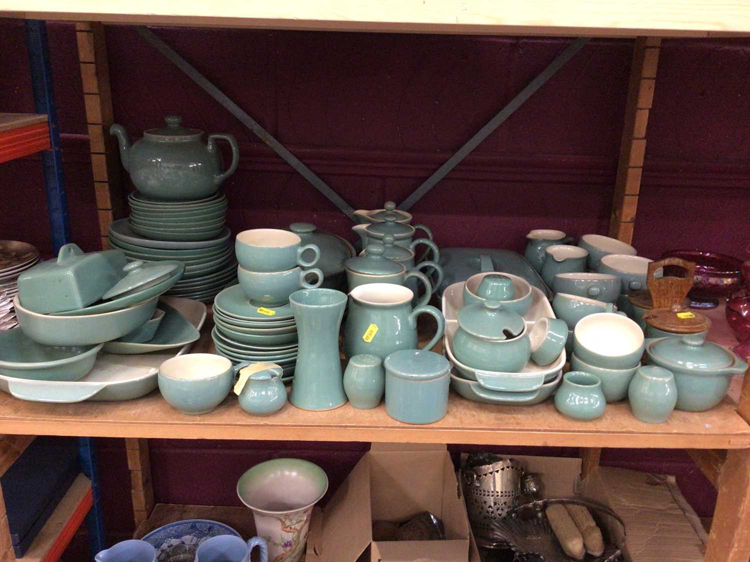 Lot 660 - Group of Denby green glazed table wares