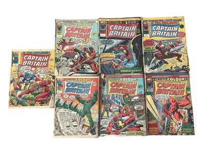 Lot 625 - Seven 1970's Captain Britain Comics. #6 #7 #8 #10 #12 #19 #20