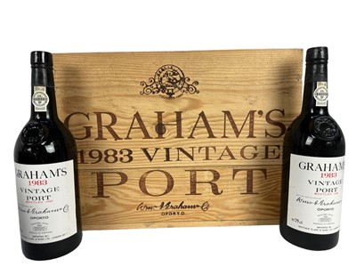 Lot 9 - Port - ten bottles,  Graham's 1983, bottled 1985, owc