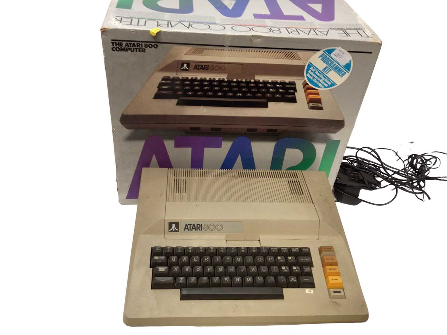 Lot 1815 - The Atari 800 Computer, The Atari 410 Program Recorder, both in orignal boxes, various joysticks, selection of Atari 400/800 games and other items