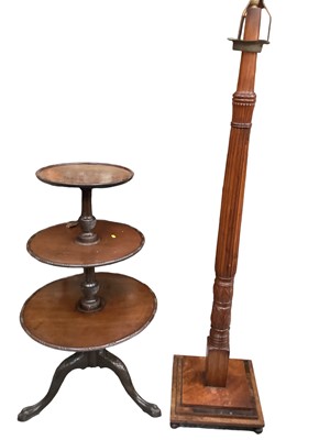 Lot 1234 - Georgian-style mahogany three tiered wine table