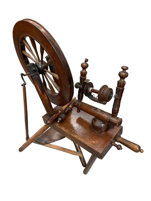 Lot 137 - Antique spinning wheel