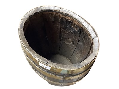 Lot 1368 - 19th century brass banded coopered barrel