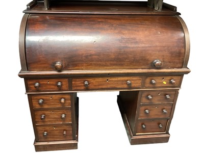 Lot 1323 - Victorian mahogany roll top desk