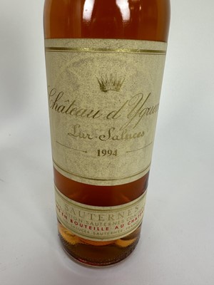 Lot 39 - Wine - two half bottles, Château d'Yquem Lur-Saluces 1994 Sauternes 14% 375ml and Visanto Vino Da Tavola Abbadia Ardenga 15% 375ml.