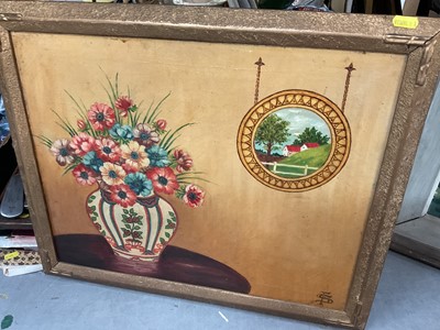 Lot 478 - Mid century oil on board and a still life (2)