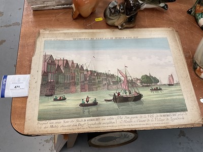 Lot 471 - Group of five 18th century hand coloured engravings