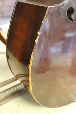 Lot 110 - Early 20th century German three-quarter size double bass