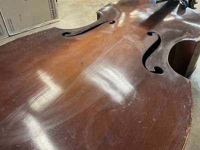 Lot 110 - Early 20th century German three-quarter size double bass