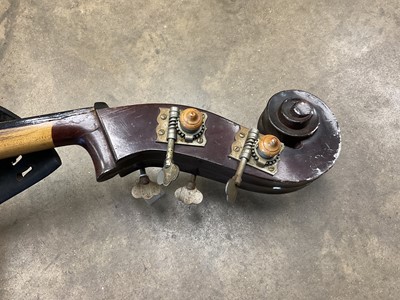 Lot 110 - Early 20th century German three-quarter size double bass