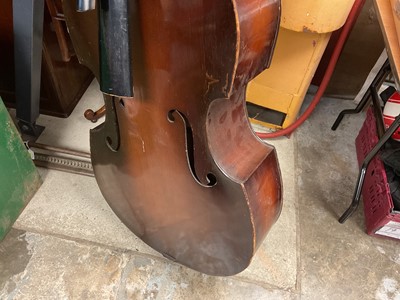 Lot 110 - Early 20th century German three-quarter size double bass