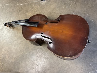 Lot 110 - Early 20th century German three-quarter size double bass