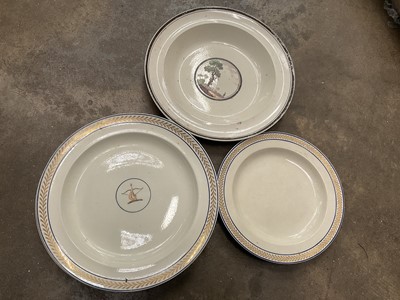 Lot 158 - Set of four Regency creamware armorial dishes, two others