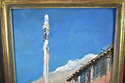 Lot 904 - *James Hart Dyke (born 1966) oil on canvas "Prayer flag pole, Jang Monastery" signed and dated 2003