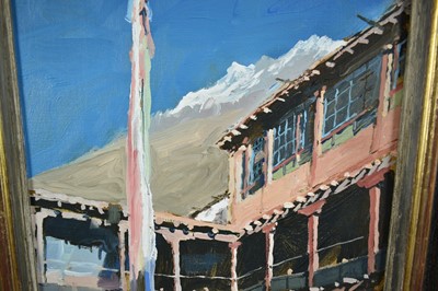 Lot 904 - *James Hart Dyke (born 1966) oil on canvas "Prayer flag pole, Jang Monastery" signed and dated 2003