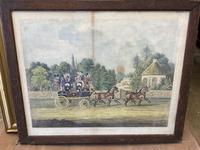 Lot 418 - After James Pollard - aquatint coaching scene titled Edinburgh Express together with another aquatint ‘Good Morning’.