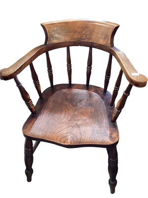 Lot 1316 - Early 20th century captains bow armchair