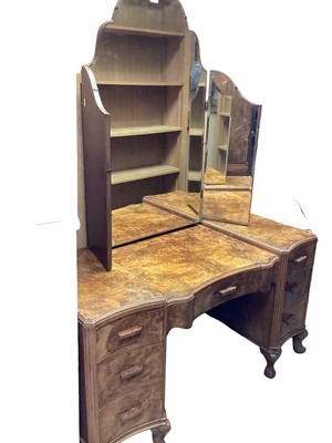 Lot 1288 - Suite of walnut bedroom furniture