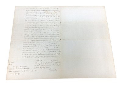 Lot 120 - Georgian Court Martial document signed by King George IV