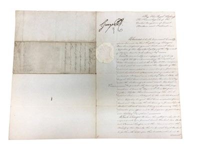 Lot 120 - Georgian Court Martial document signed by King George IV