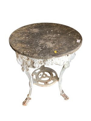 Lot 1383 - Cast iron circular garden table