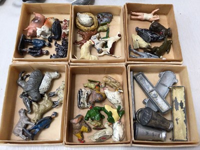 Lot 1820 - Collection of Britains lead farm animals, figures, buildings, trees and accessories