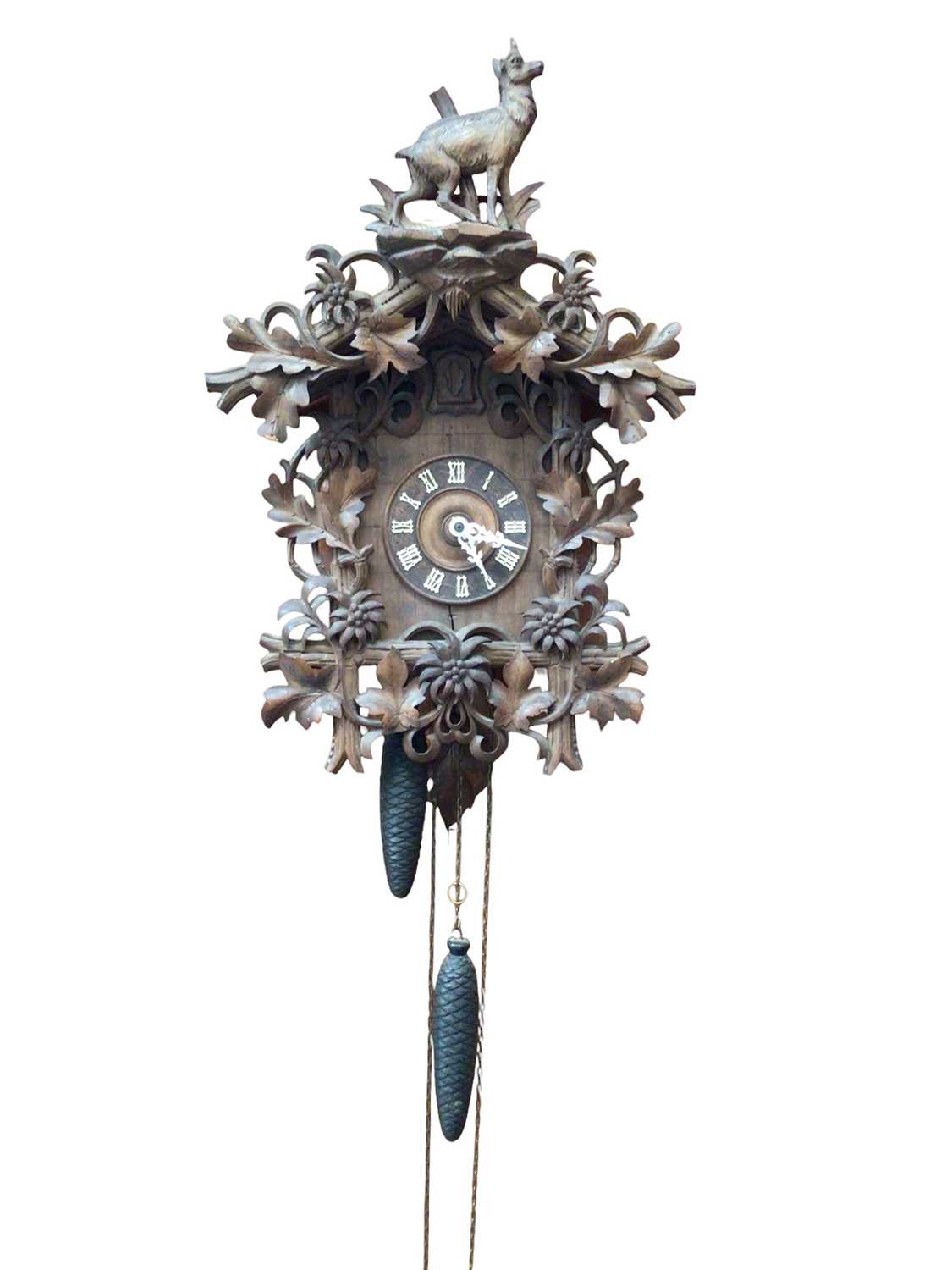 Lot 320 Black Forest carved cuckoo clock (pendulum