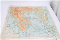 Lot 2457 - Second World War R.A.F. silk escape map...