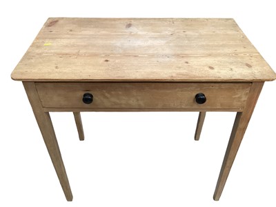 Lot 1206 - Victorian pine side table with single drawer, 79.5cm wide, 46cm deep, 73.5cm high