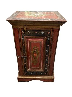 Lot 1212 - Eastern painted pot cupboard, 43cm wide, 35cm deep, 69.5cm high