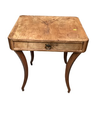 Lot 1219 - Early 20th century walnut side table with single drawer, 62cm wide, 50cm deep, 71cm high