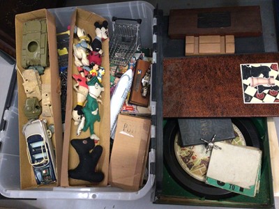 Lot 331 - Group of vintage toys, playing cards, board games, Bayko building sets and a bagatelle board