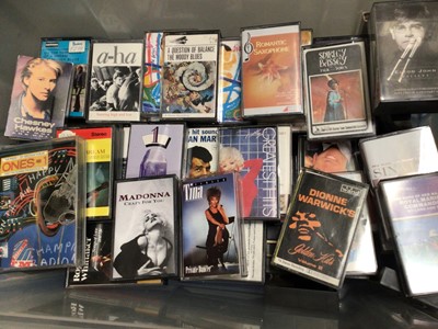 Lot 332 - Collection of cassettes including Frank Sinatra, Tina Turner, Blondie, Shirley Bassey, Elaine Page, Kate Bush etc (1 box)