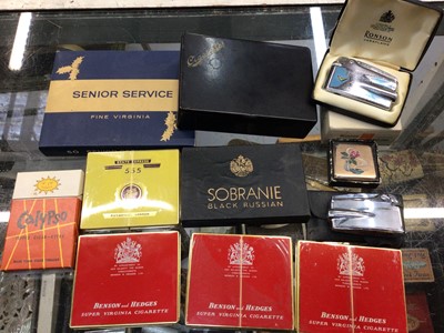 Lot 385 - Collection of vintage boxed cigarettes and lighters