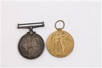 Lot 2465 - First World War pair - comprising War and...