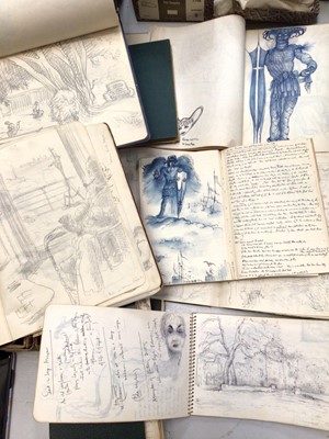 Lot 336 - Group of 1950s/60s sketch books and travel journals