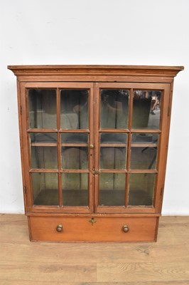 Lot 1203 - 19th century pine hanging wall cabinet