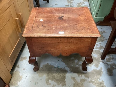 Lot 1309 - Early 18th century oak commode stool