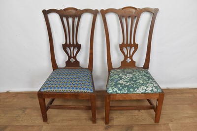 Lot 1205 - Pair of George III oak nursing chairs
