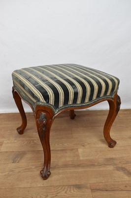 Lot 1210 - Victorian walnut stool