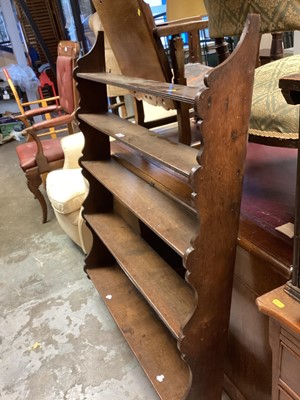 Lot 1357 - 19th  century oak hanging shelves