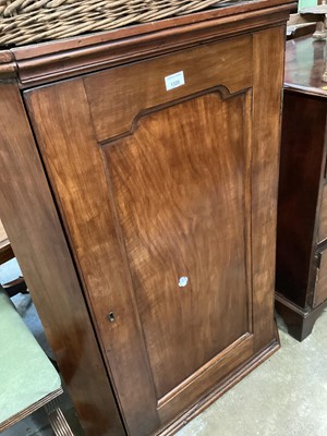 Lot 1320 - 19th century fruitwood hanging corner cupboard