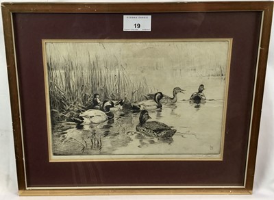 Lot 19 - Winifred Austen (1876-1864)  etching, ducks