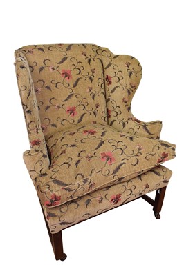 Lot 1239 - Large Georgian wing armchair