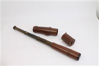 Lot 2473 - British Military three-draw spotting scope -...